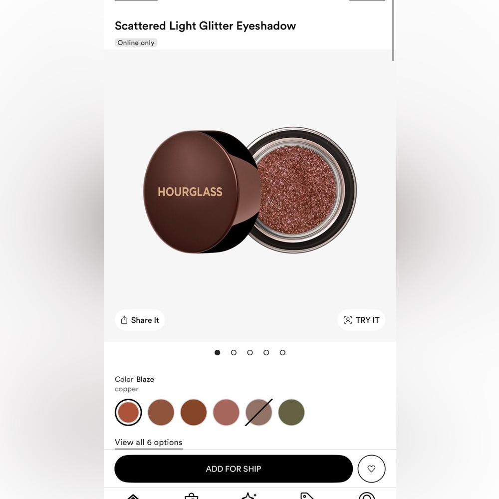 🌺Hourglass Scattered Light Glitter Eyeshadow - Blaze Copper